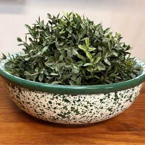 Source Unknown Green and White Speckled Bowl